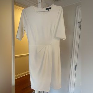 Lulu white dress with quarter length sleeves - worn once!